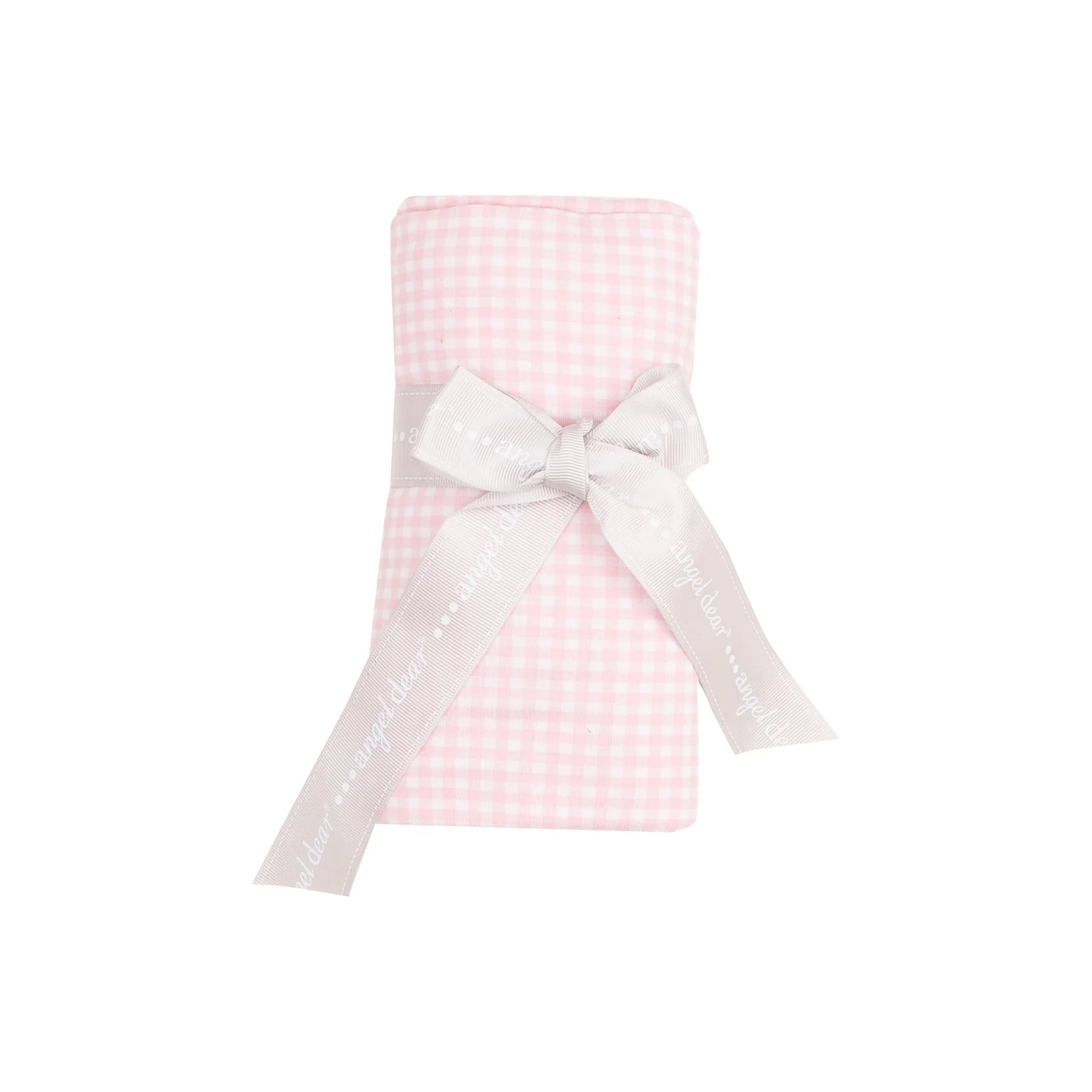 Mini Gingham Pink Bamboo Swaddle Blanket