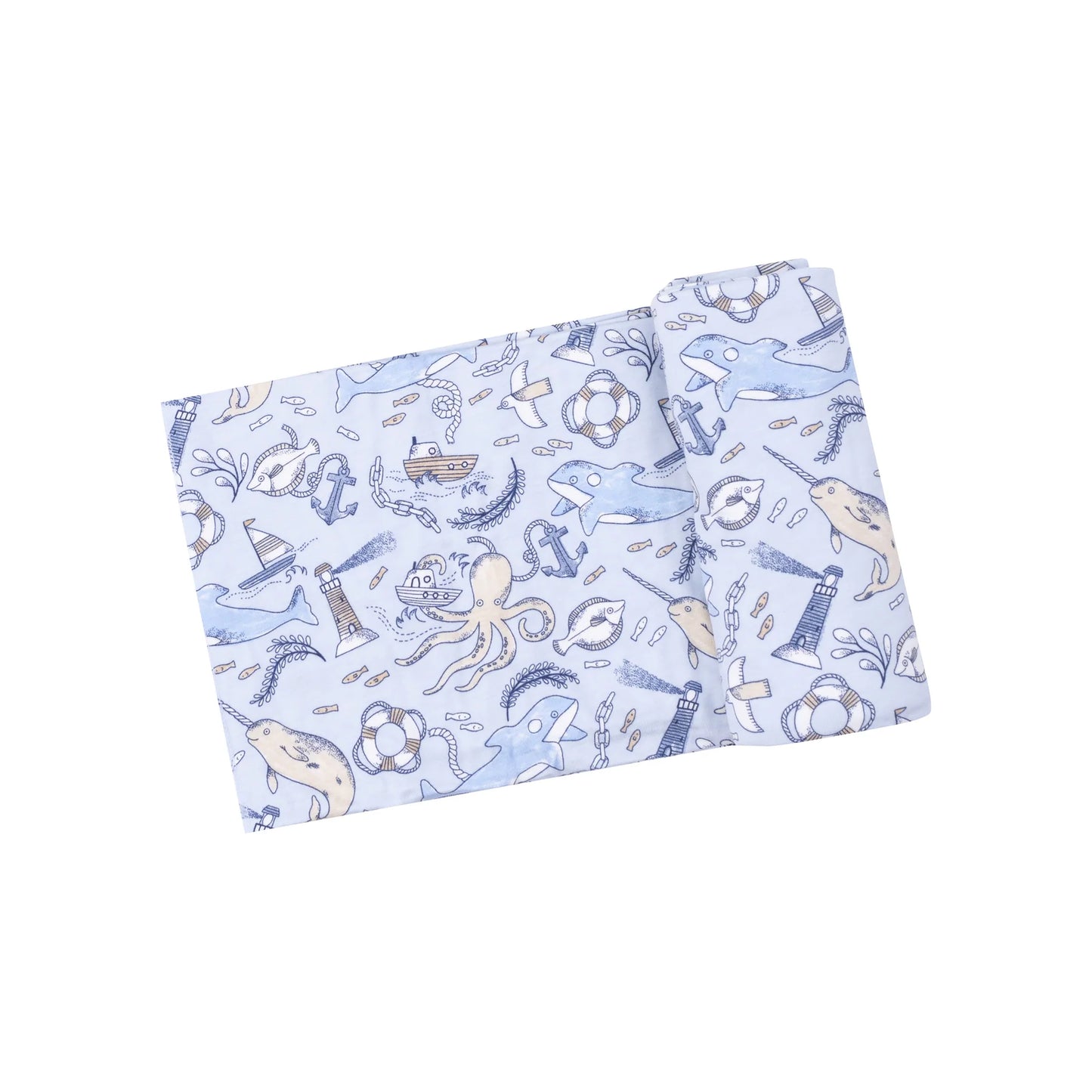 Nautical Notebook Bamboo Swaddle Blanket