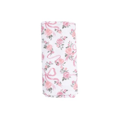 Ribbon and Flowers Swaddle Blanket