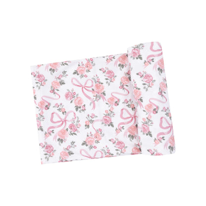 Ribbon and Flowers Swaddle Blanket