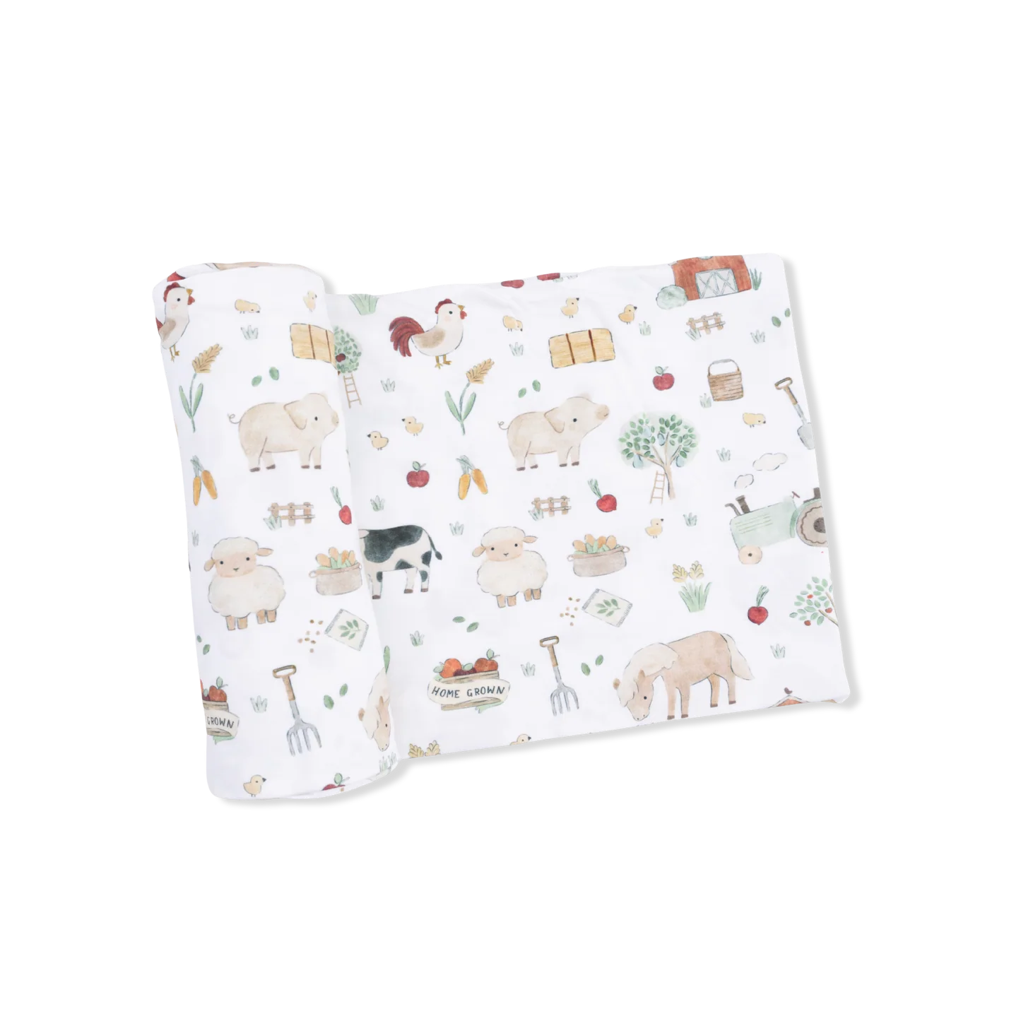 Cute Farm Animals Swaddle Blanket