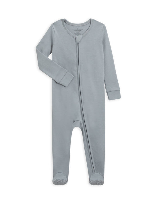 Organic Baby Peyton Zipper Sleeper - Mist