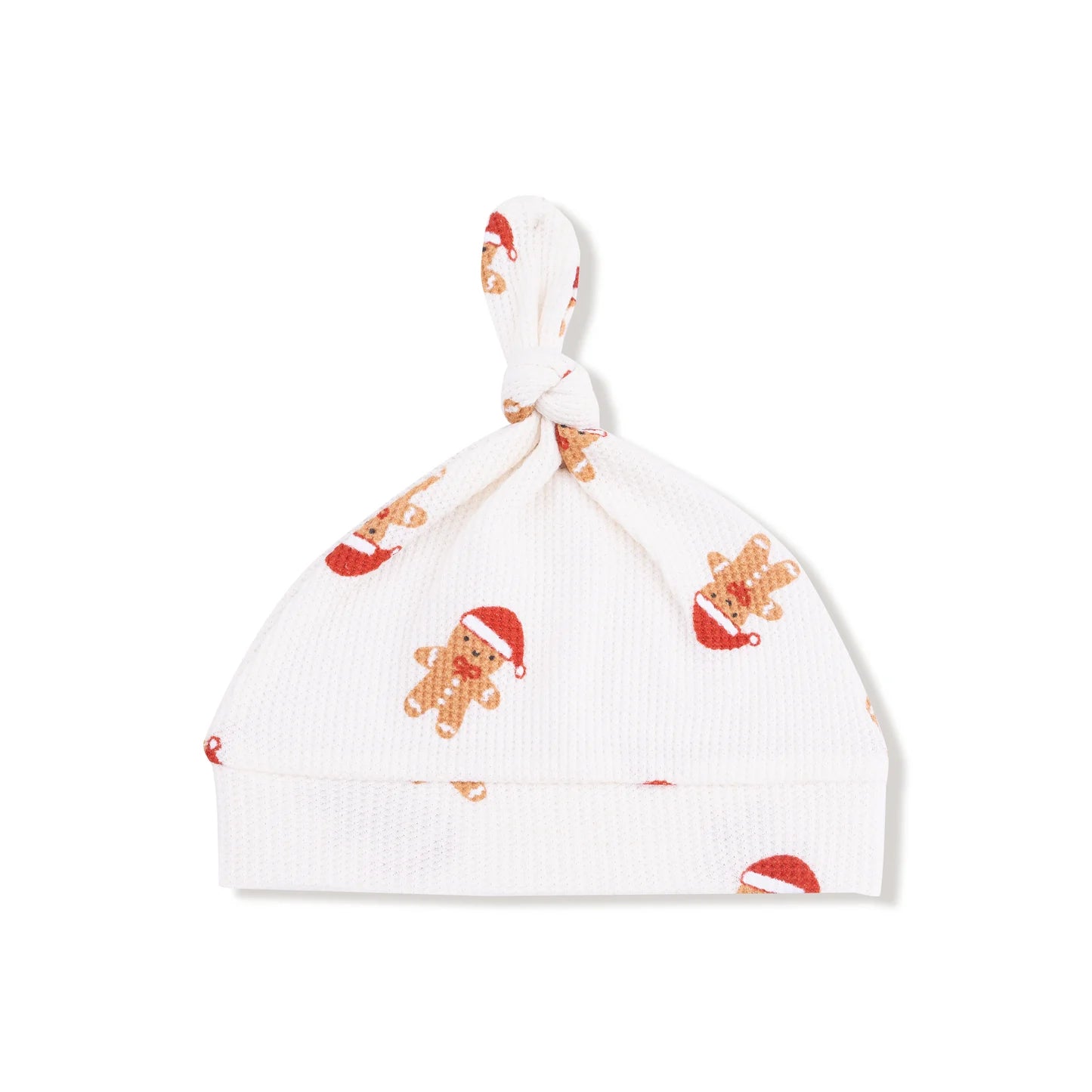 Gingerbread Waffle Knit Knotted Hat