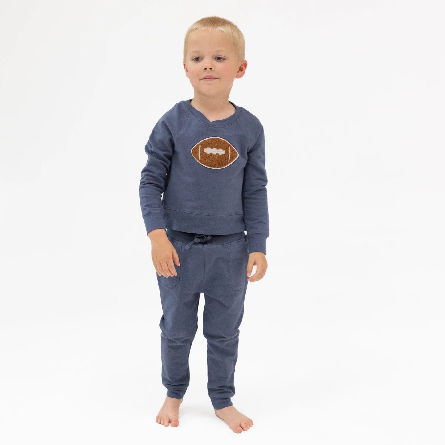 Footballs + French Terry - Raglan Sweatshirt & Jogger Set