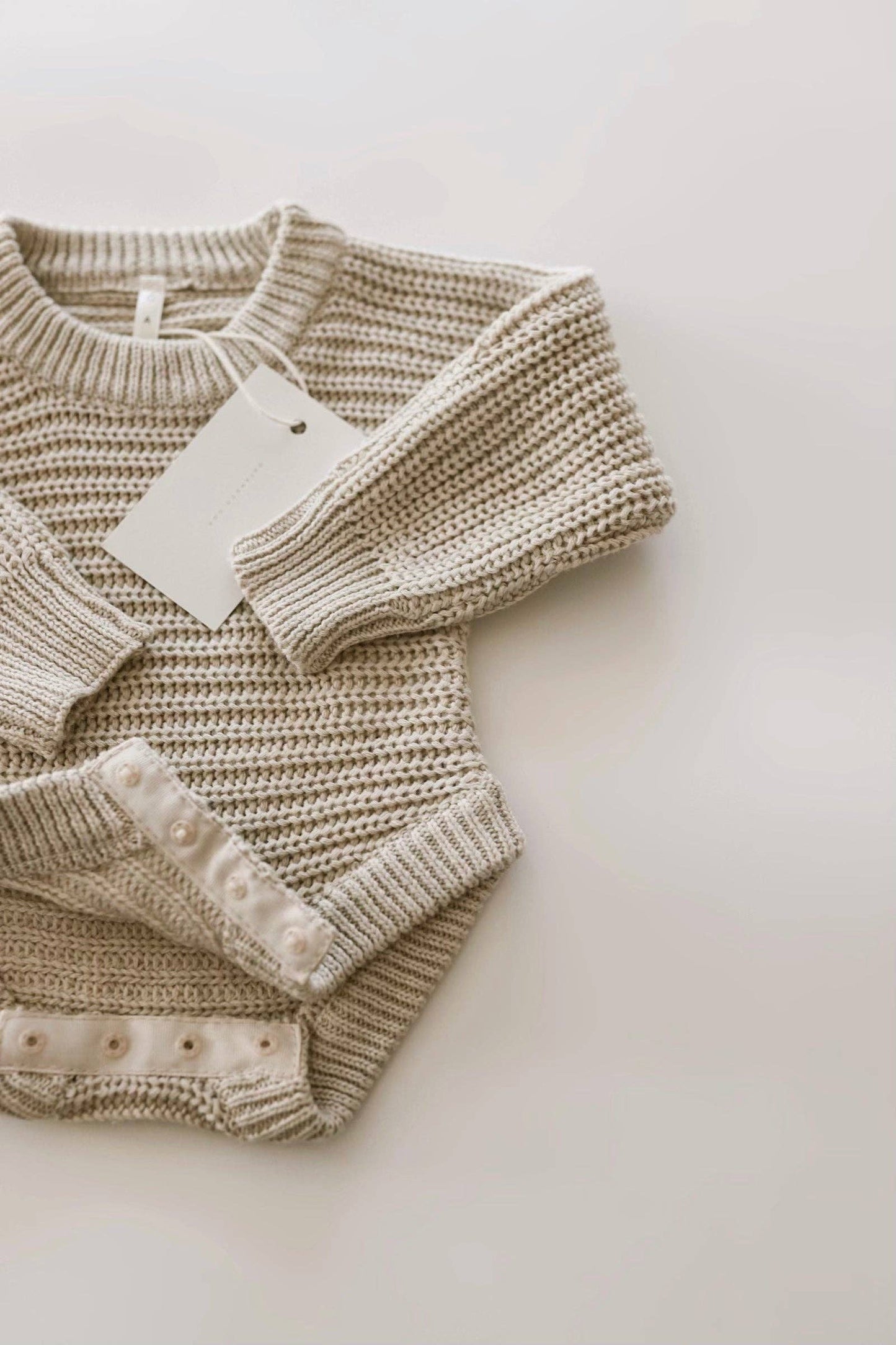 Chunky Knit Onesie ‘Biscotti’