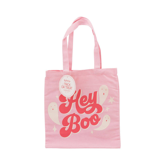 Hey Boo trick or treat canvas bag