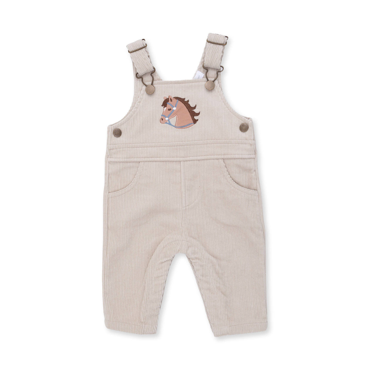Peyote Corduroy - Uni Old School Overall with Horse Applique