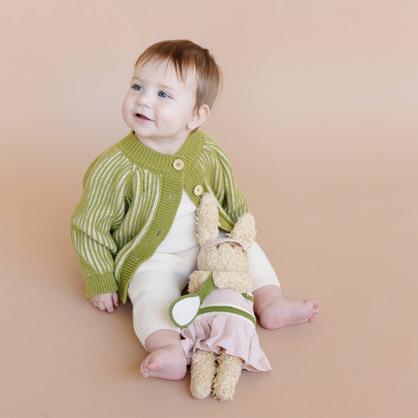 Green Brioche Knit Cardigan