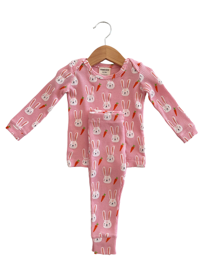 Organic Waffle 2-Piece Set, Sister Bunny