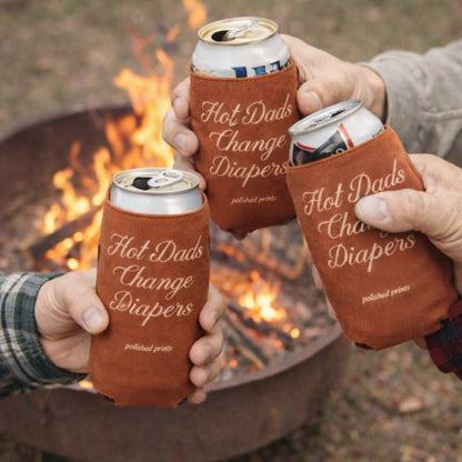 Hot Dads Change Diapers Koozie