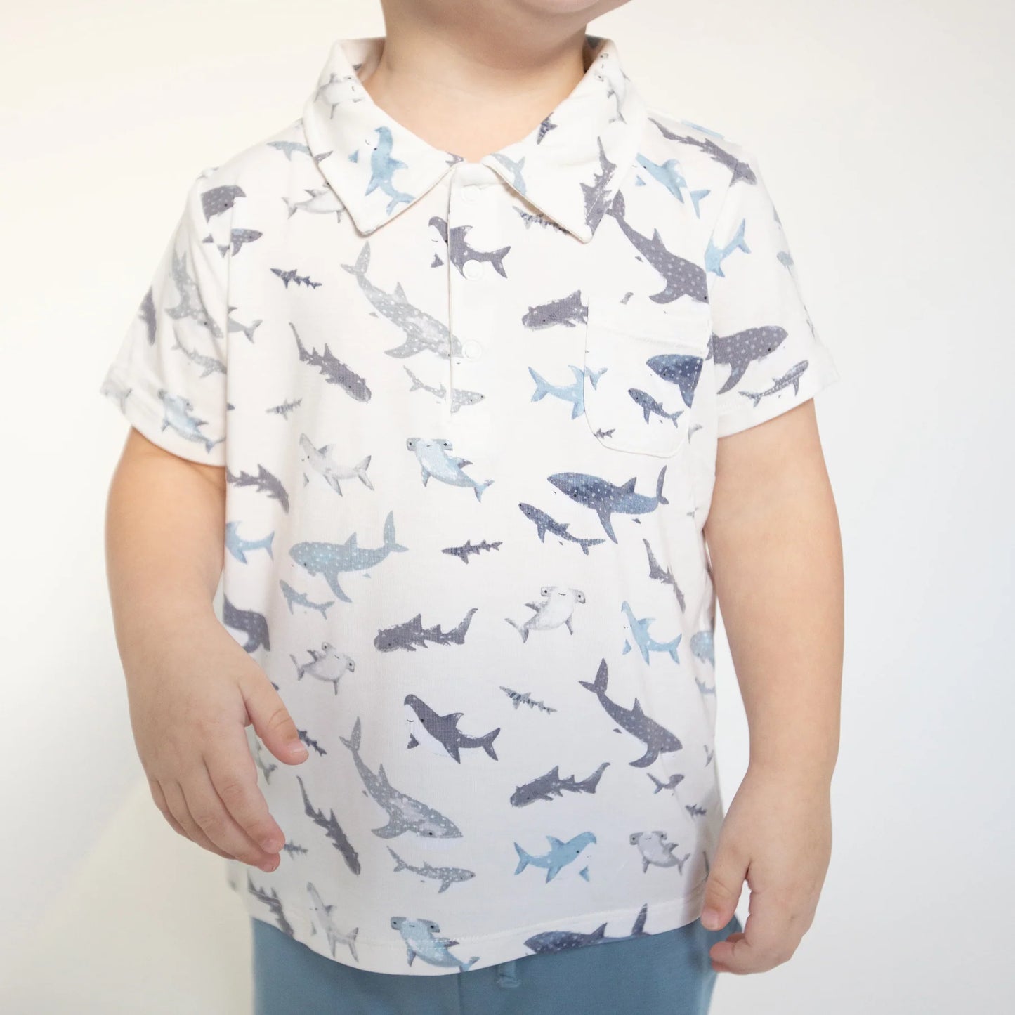 Polo Short And Shirt Set, Sharks