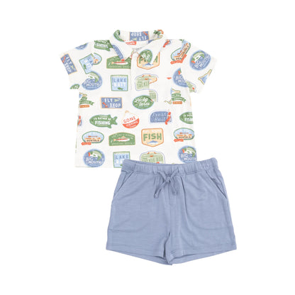 Polo Shirt & Short Set - Bait Shop Signage