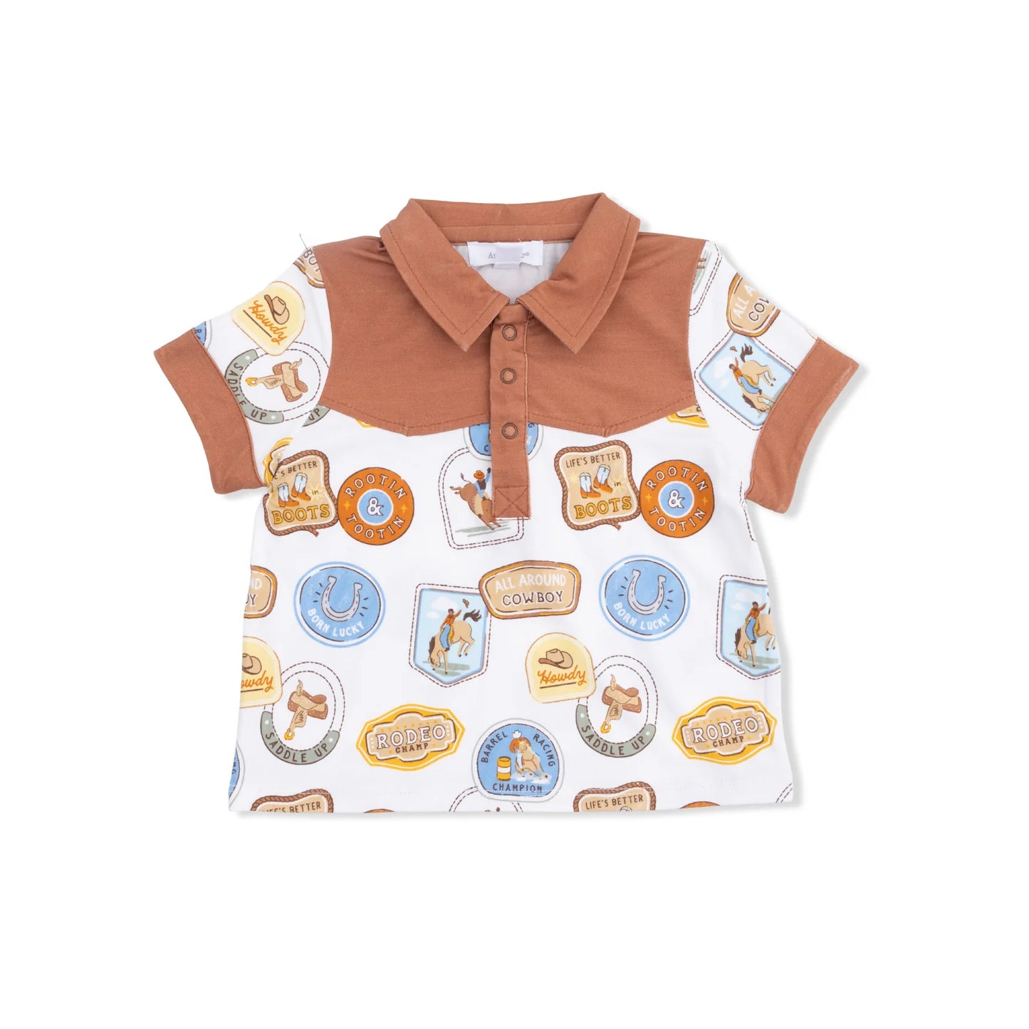 Rodeo Patches Cowboy Polo + Short Set
