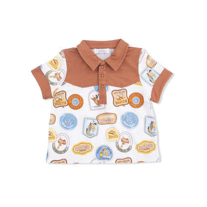 Rodeo Patches Cowboy Polo + Short Set