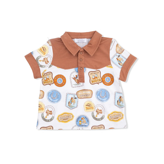 Rodeo Patches Cowboy Polo + Short Set