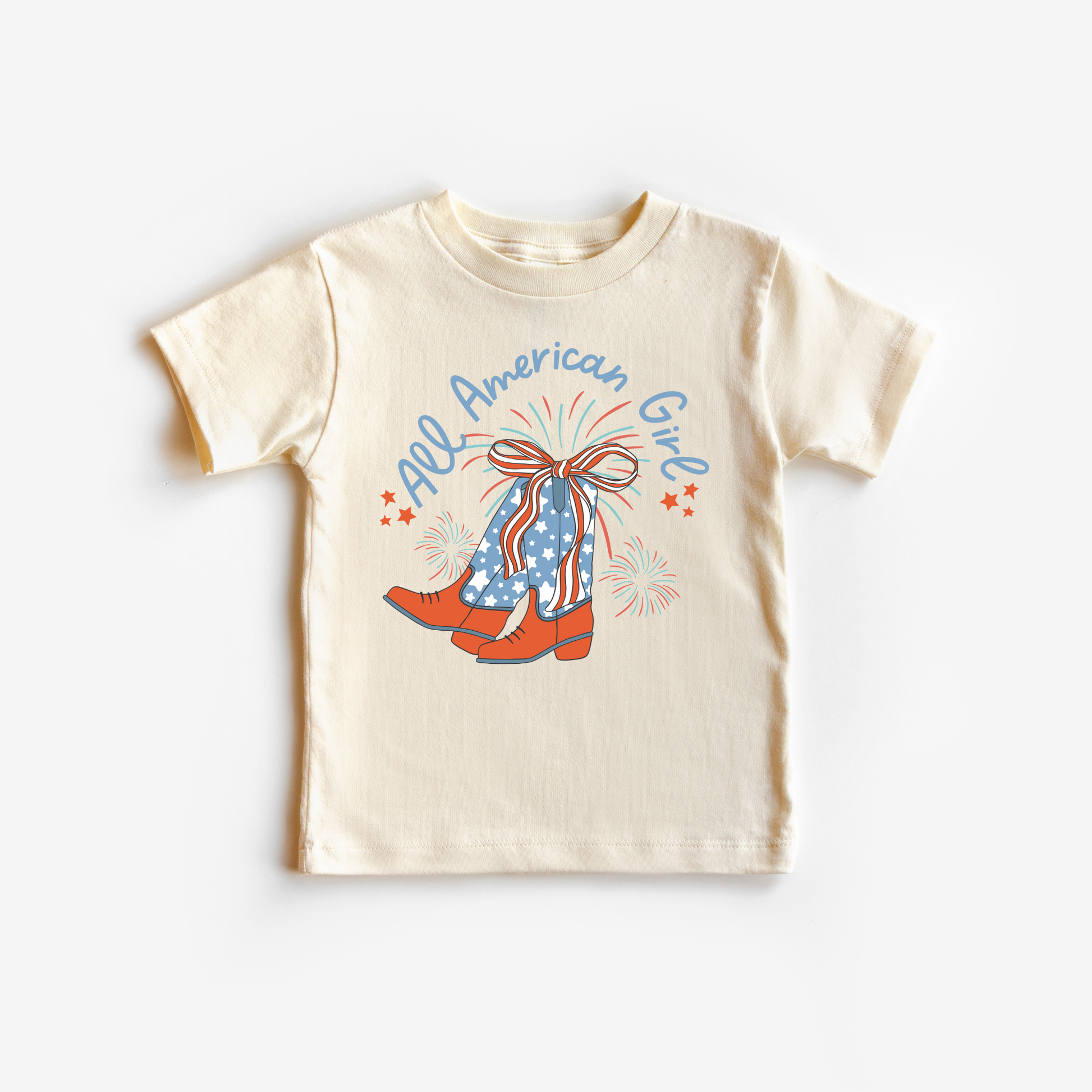 All American Girl Cowboy Boots 4th of July Shirt - view 2