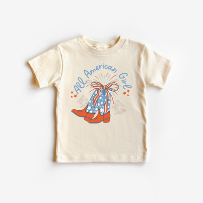 All American Girl Cowboy Boots 4th of July Shirt - view 2