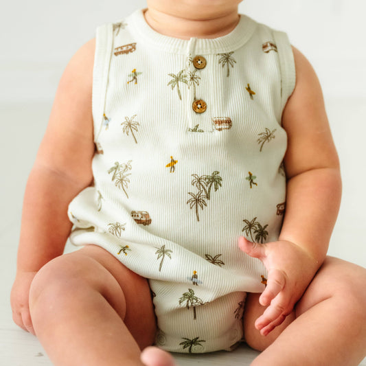 Organic Bubble Onesie - Malibu