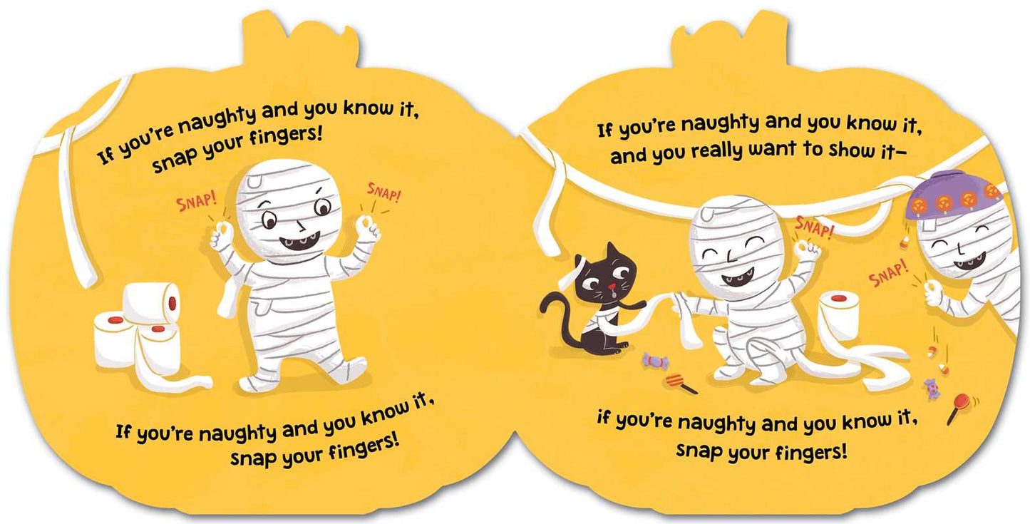 If You're Spooky and You Know It (A Pumpkin-Shaped Novelty Board Book for Toddlers) by Aly Fronis - view 5
