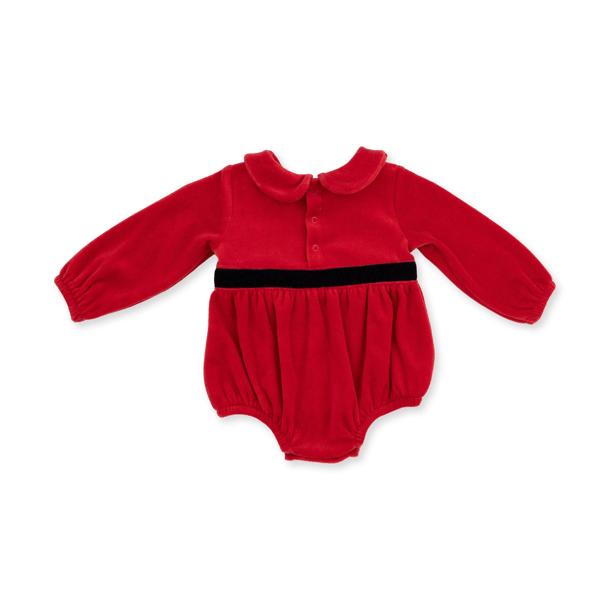 Velour Holiday Red - Velour Bubble with Peter Pan Collar, view 2