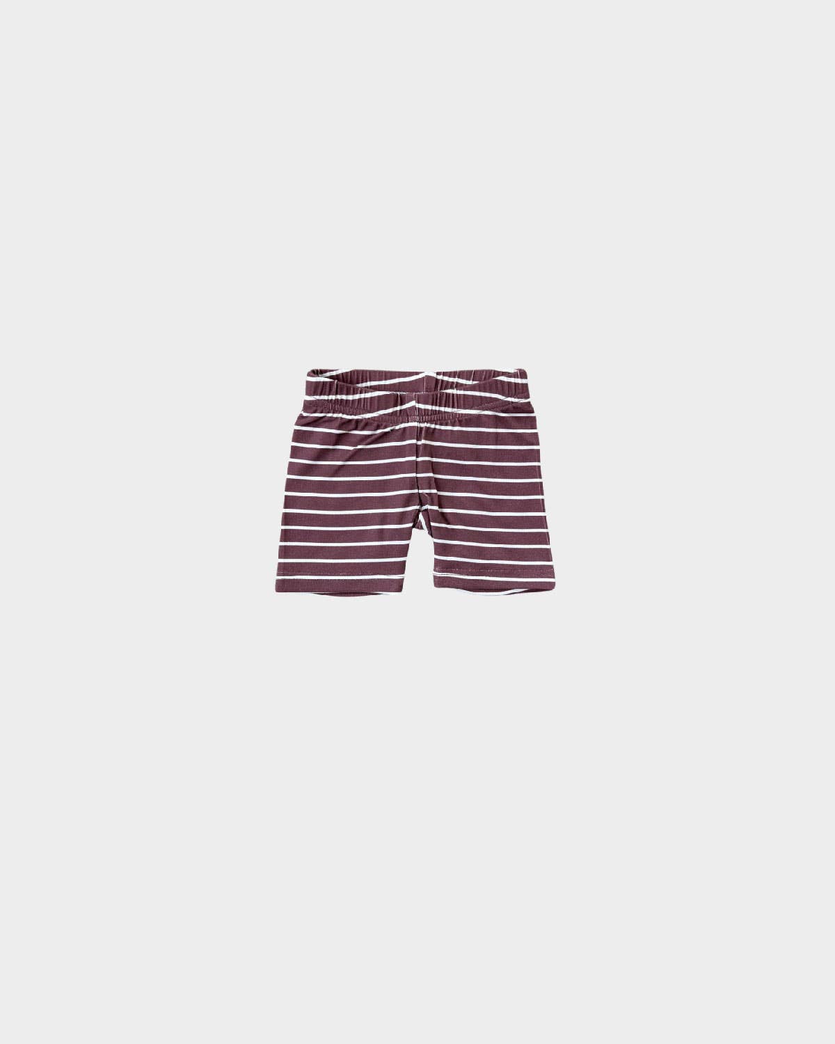 Americana: Biker Shorts in Burgundy Stripe