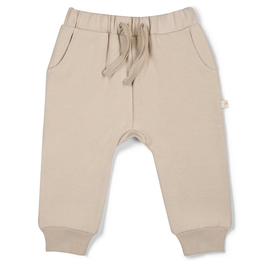 Organic Fleece Jogger Pants - Oat