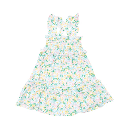 Smocked Ruffle Tiered Sundress, Color Fill Daisies