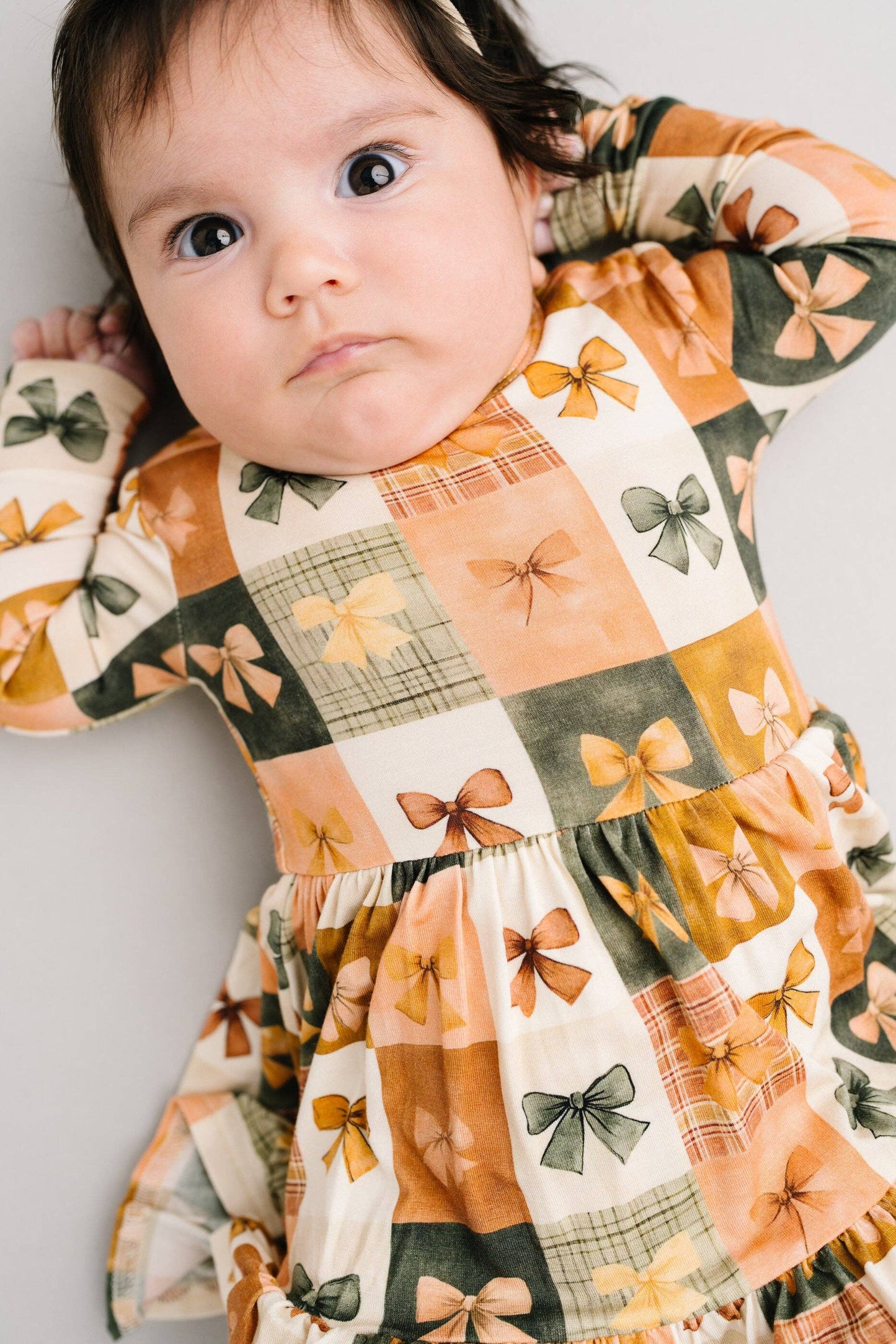 Bow Patchwork Bodysuit Bamboo Dress