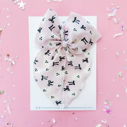 Ghosts with Coquette hair Bows, crepe