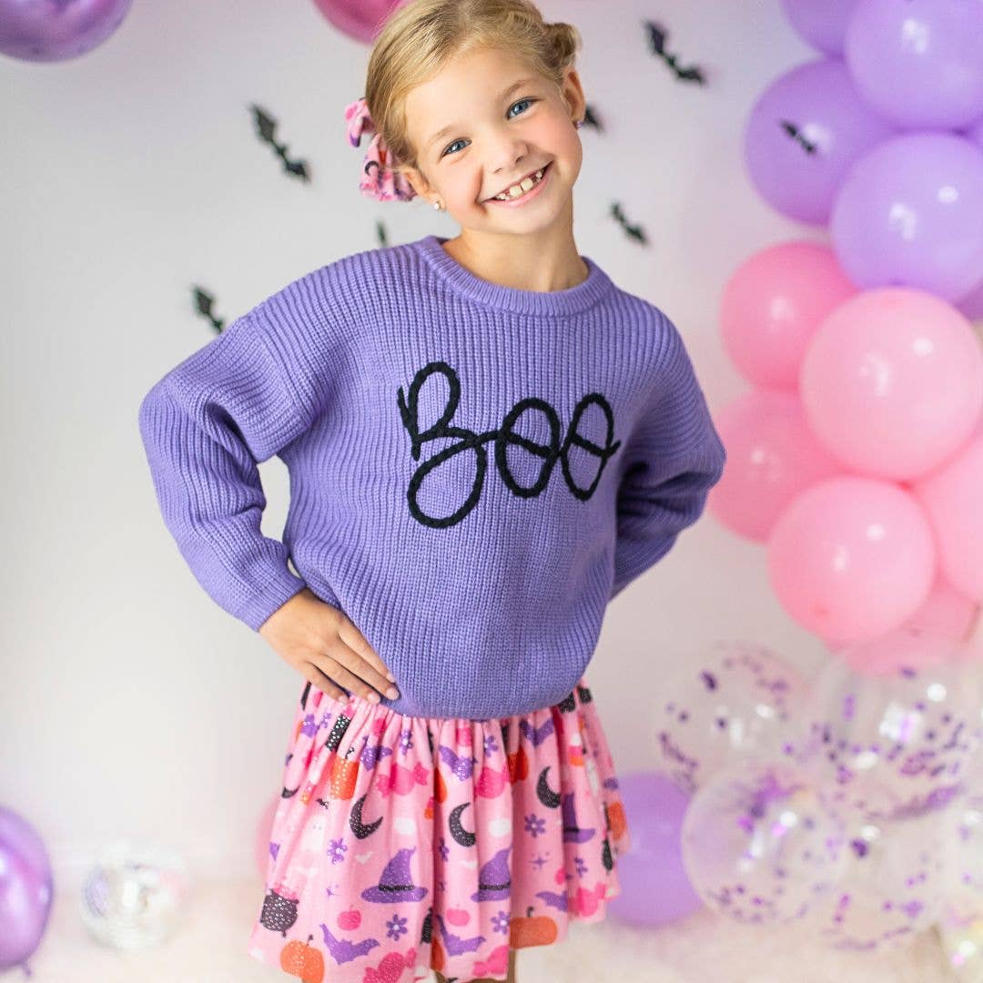 Boo Halloween Yarn Knit Sweater – Shop Little Cousins