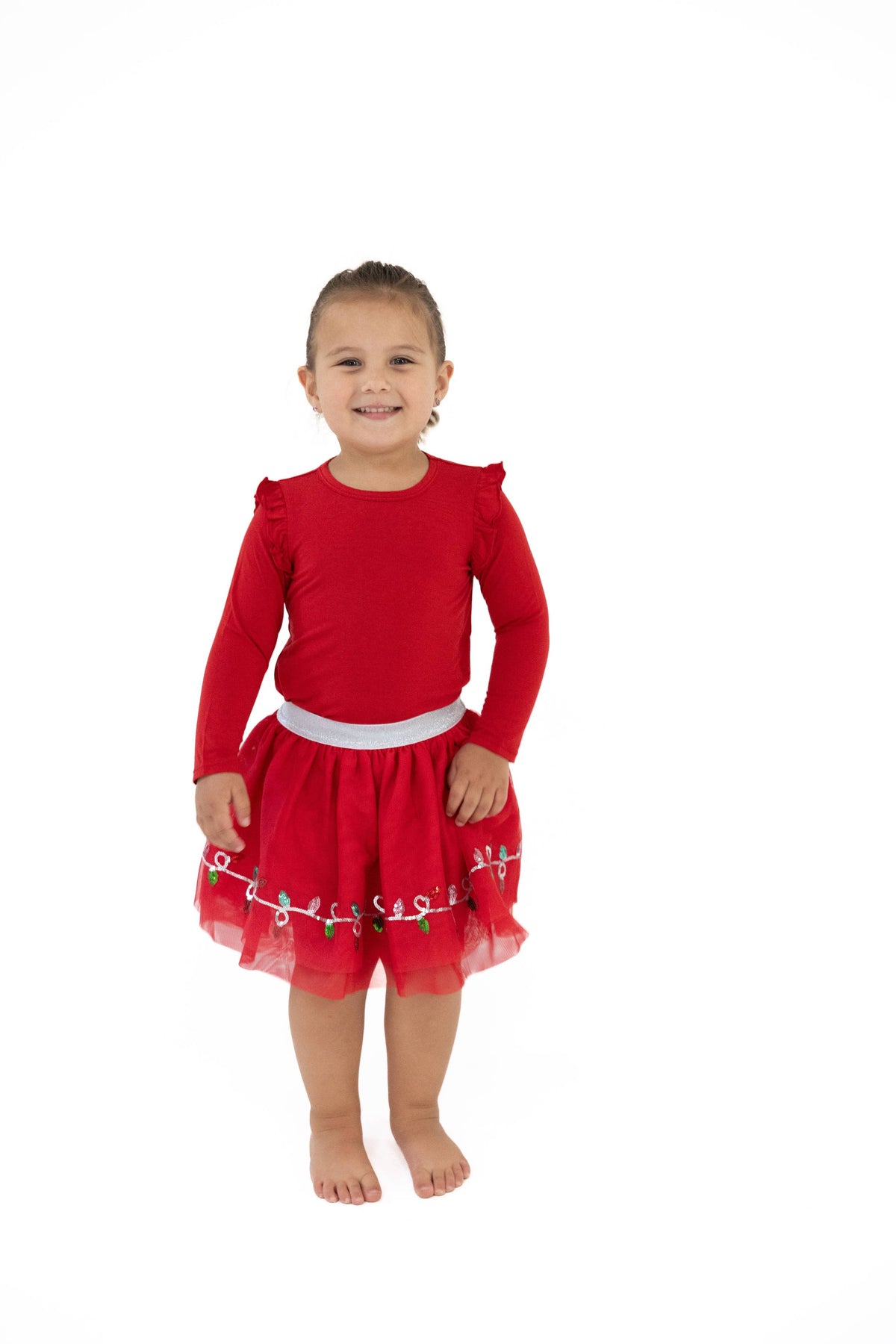 Christmas Lights Merry - Tutu Skirt with Bike Shorts, view 2