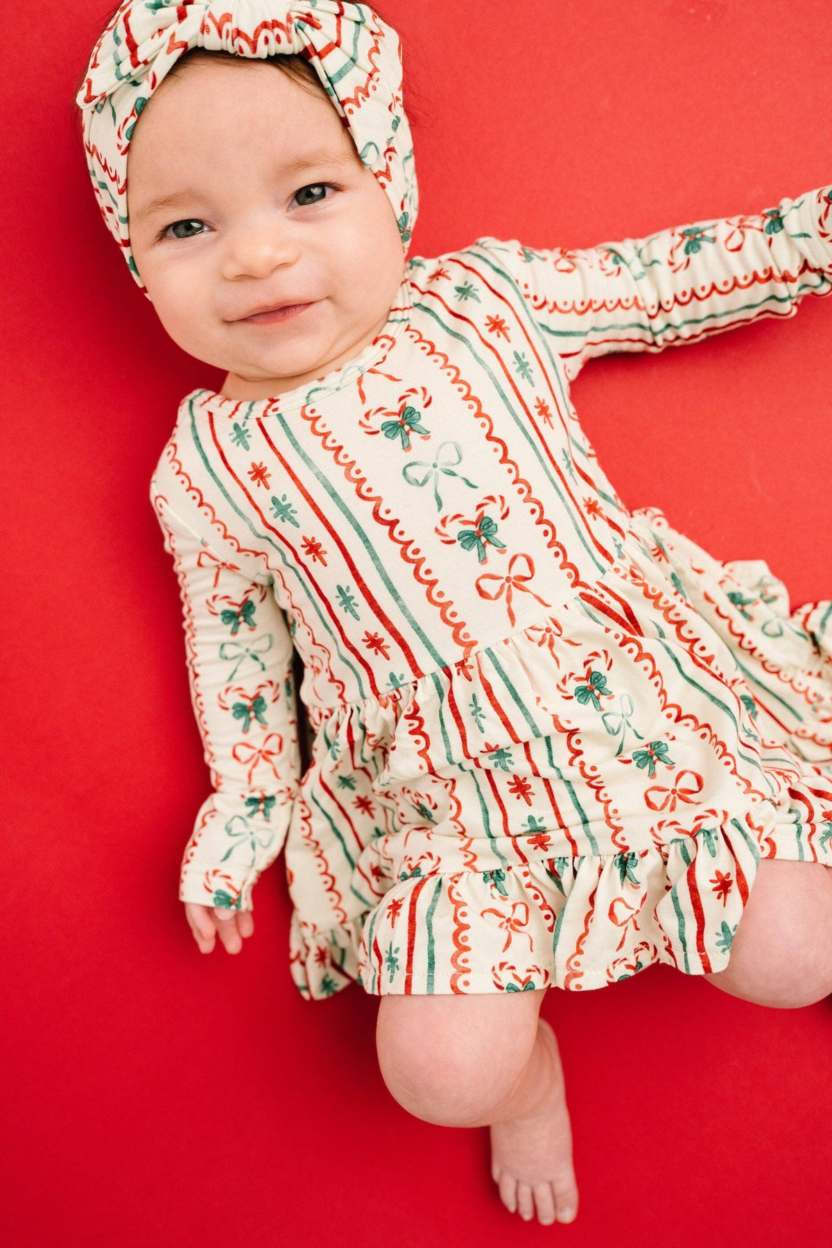 Christmas Dainty Bow bodysuit bamboo dress - view 4
