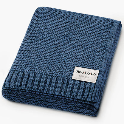 Heritage Knit 100% Organic Luxury Cotton Swaddle Receiving Baby Blanket