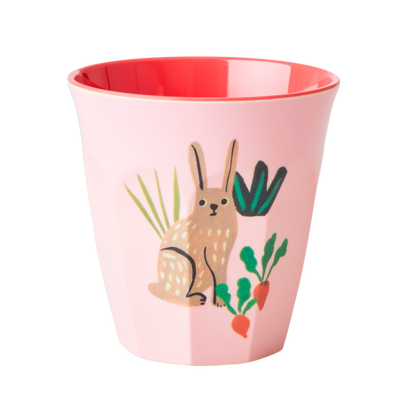 Melamine Kids Cups in Pink Farm Prints - Small - 6 pcs. in Gift Box