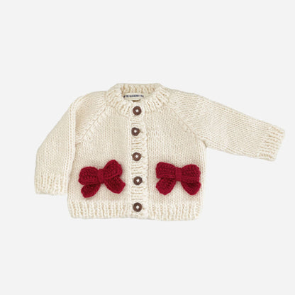 Red Bow Cardigan | Kids & Baby Sweater