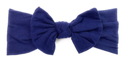 Nylon Bow Knotted Center Headwrap Infant Headband Baby Girl