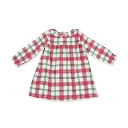 Holiday Plaid - Long Sleeve Gown with Ruffle Collar, view 2