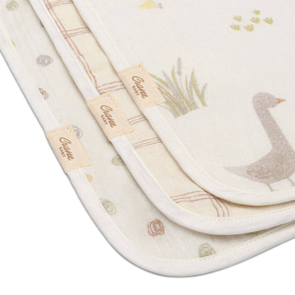 Charlie 3-pc. Farmhouse Goose Burp Cloth Set