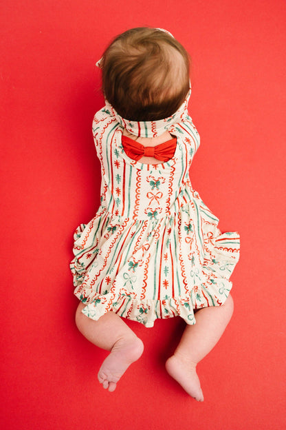 Christmas Dainty Bow bodysuit bamboo dress - view 5