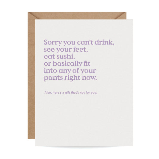 Sorry Funny New Baby Card