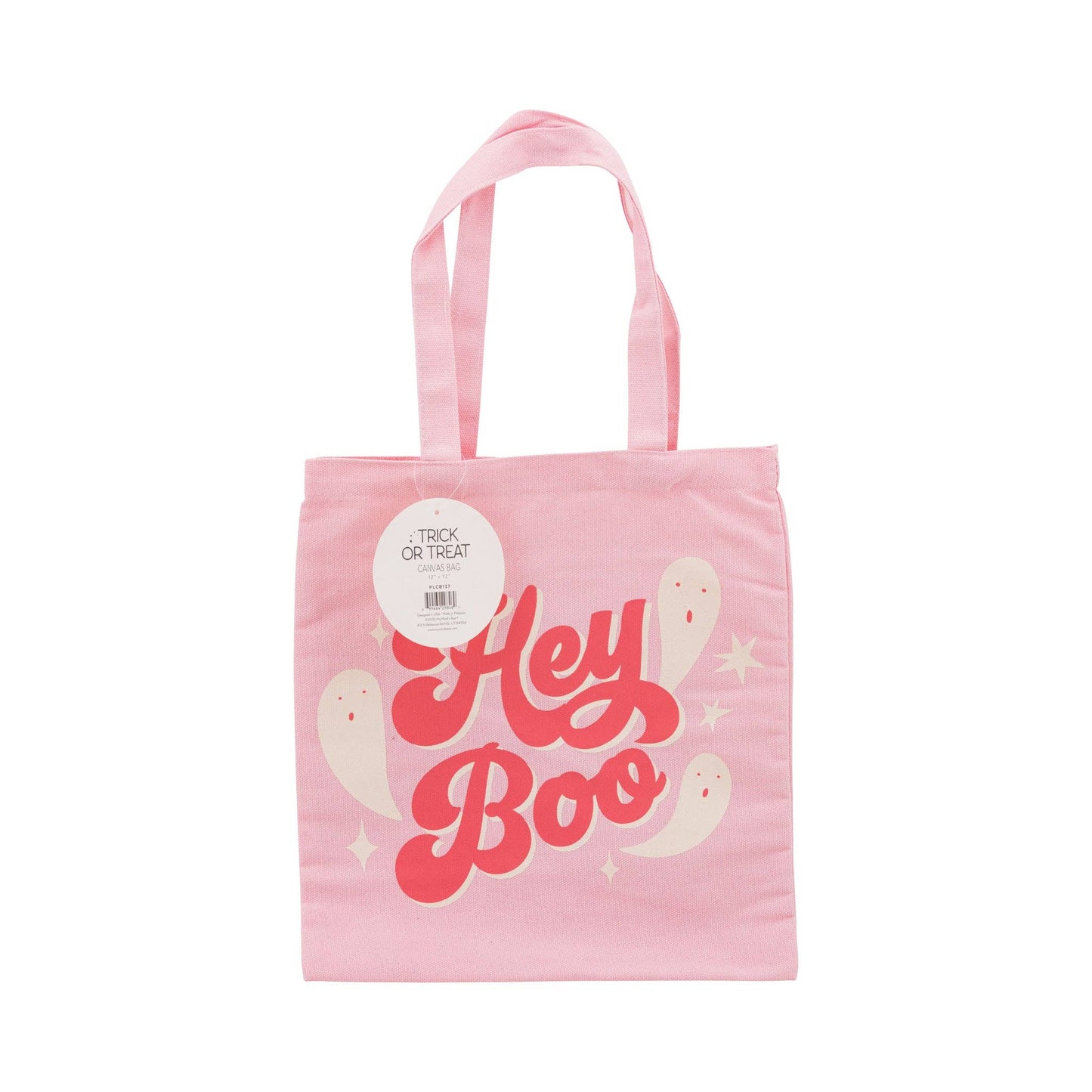 Hey Boo Trick or Treat Canvas Bag
