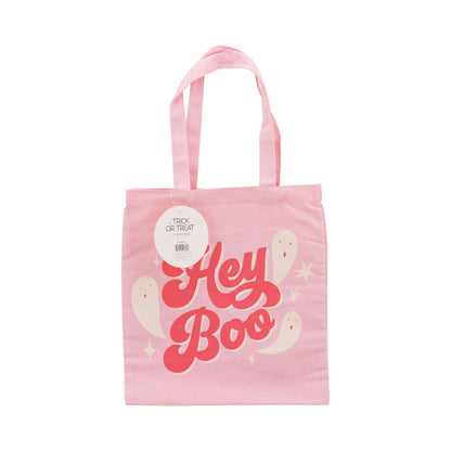 Hey Boo Trick or Treat Canvas Bag