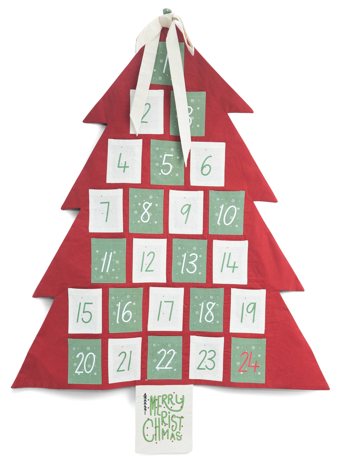 House of Kraft canvas advent calendar with 25 numbered pockets