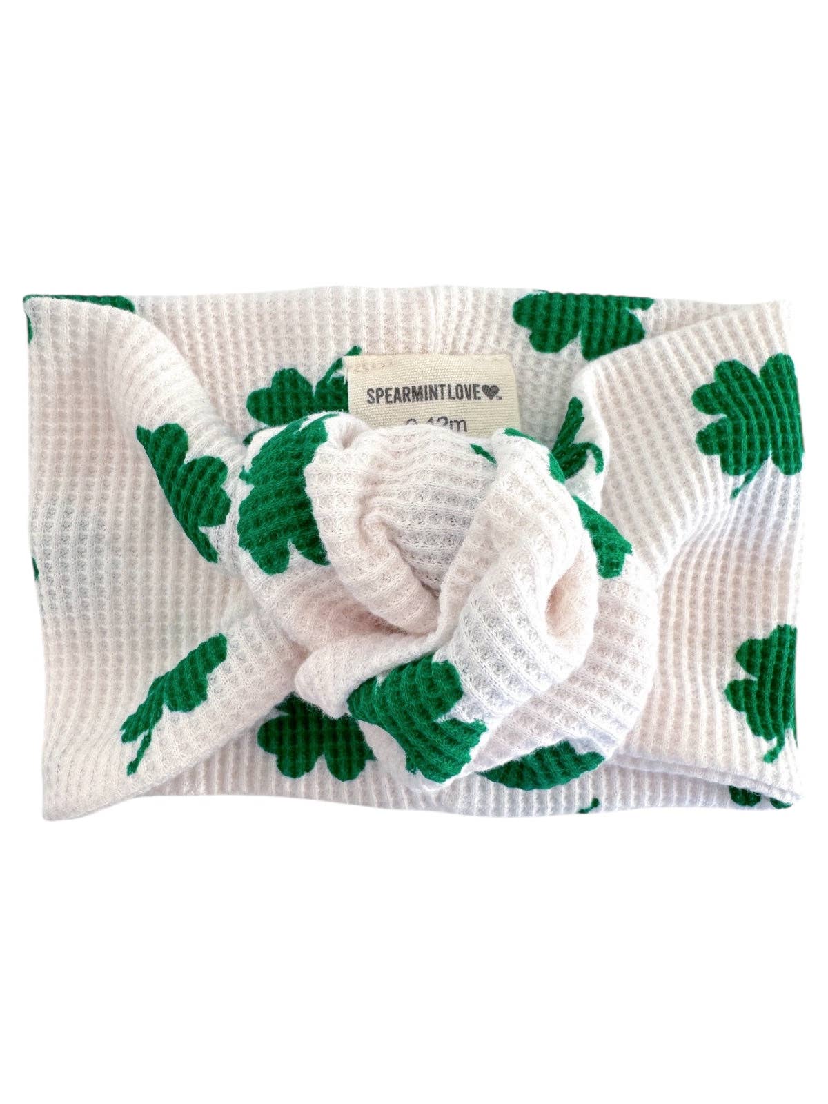 Organic Waffle Turban Headband, Clover