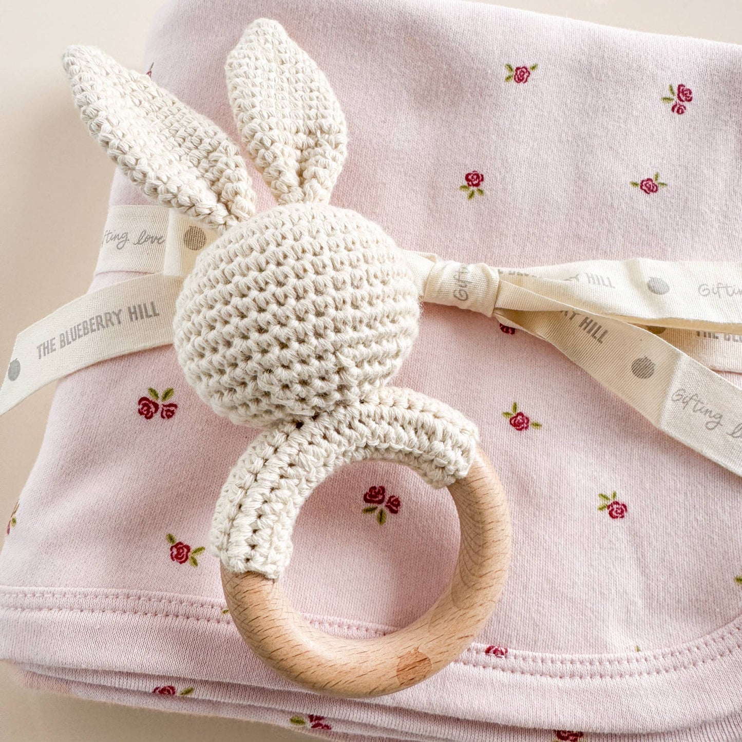 Rosebud Organic Cotton Knit Swaddle Blanket