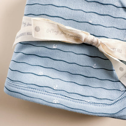 Ocean Waves Organic Cotton Hooded Baby Towel