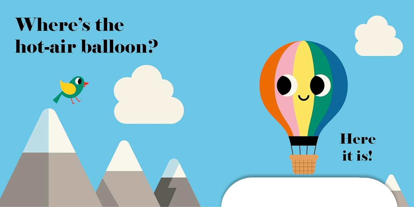 Where's the Plane? An Interactive, Sensory Lift-the-Flap Book with Felt Flaps and a Mirror for Babies & Toddlers. Friendly Aviation Vehicles Include a Helicopter, Rocket, & More