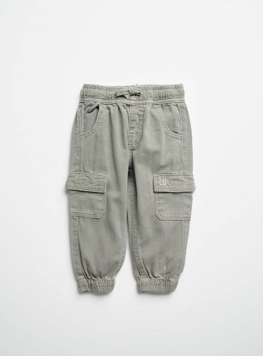 Cotton Twill Cargo Jogger - Agave
