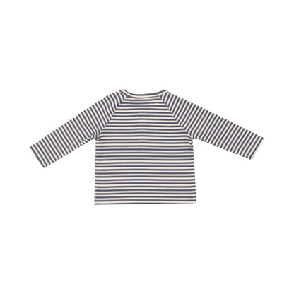 Footballs + Navy & Oat Stripe - Raglan Henley