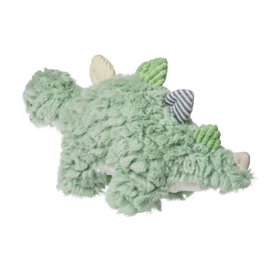 Mary Meyer Putty Nursery Mint Stegosaurus plush shown from above lying flat